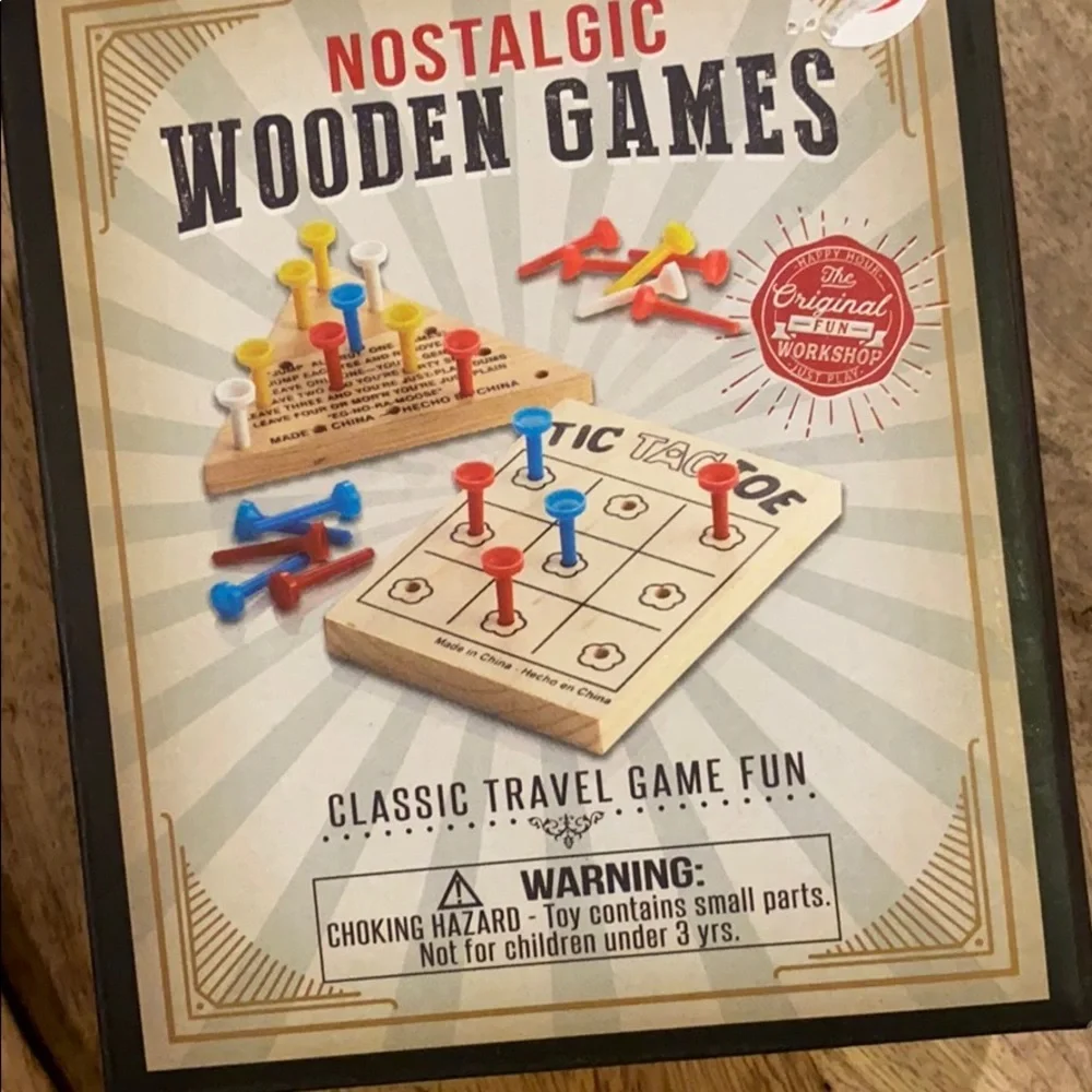 Nostalgic Wooden Games Classic Travel Fun 2 Player​ - Picture 2 of 7